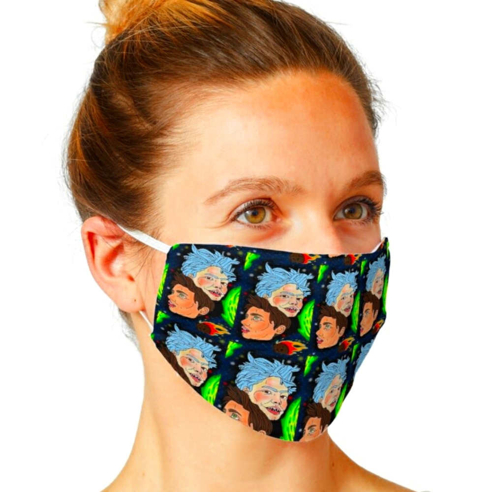 Rick and morty face mask